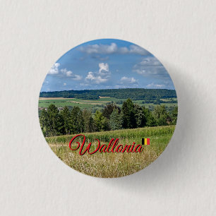 Macaron Rond 2,50 Cm Beau paysage en Wallonie, voyage