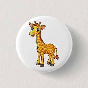 Macaron Rond 2,50 Cm Bébé girafe mignon dessin animé-35281