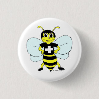 Macaron Rond 2,50 Cm Bee Positif Small Button