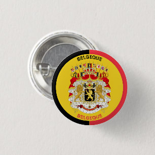 Macaron Rond 2,50 Cm Belgique Belgique Blason Forme de Cercle