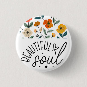 Macaron Rond 2,50 Cm Belle Soul Floral Graphisme design Inspirationnel