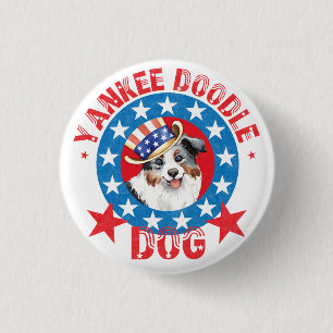 Macaron Rond 2,50 Cm Berger américain patriotique miniature