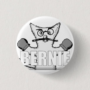Macaron Rond 2,50 Cm Bernie Sanders Chat avec Mittens