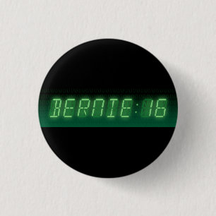 Macaron Rond 2,50 Cm Bernie Sanders Digital Readout