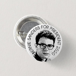 Macaron Rond 2,50 Cm Bernie Sanders, Président