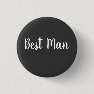 Macaron Rond 2,50 Cm Best Man's Wedding Day Party Cadeau Décontracté Bl