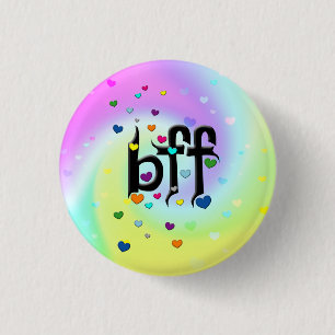 Macaron Rond 2,50 Cm bff ~ coeurs