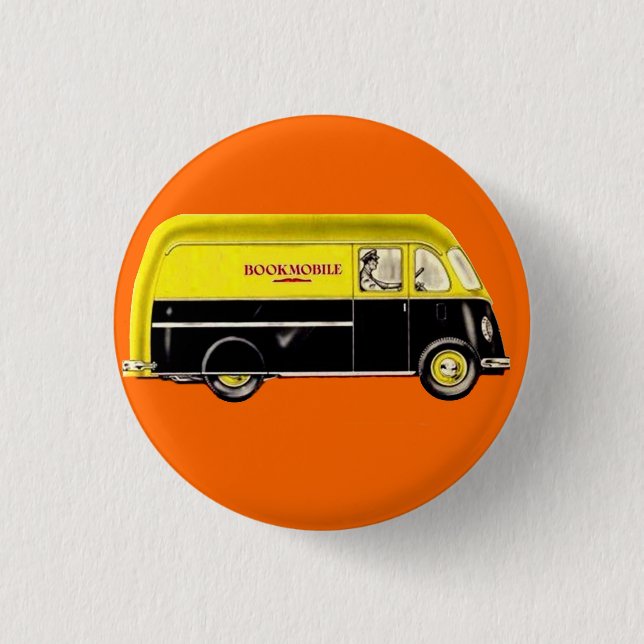 Macaron Rond 2,50 Cm Bibliobus (Devant)