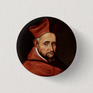 Macaron Rond 2,50 Cm Bibliothèque romaine Saint-Robert Bellarmin Art