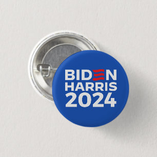 Macaron Rond 2,50 Cm Biden Harris 2024 Bleu