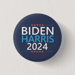 Macaron Rond 2,50 Cm Biden Harris 2024 pour l'élection présidentielle
