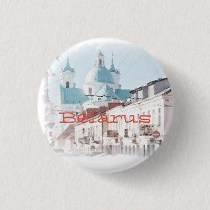 Macaron Rond 2,50 Cm Biélorussie Hrodna Grodno Architecture Broche à pi