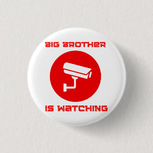 Macaron Rond 2,50 Cm Big Brother is Watching 1984 ingsoc