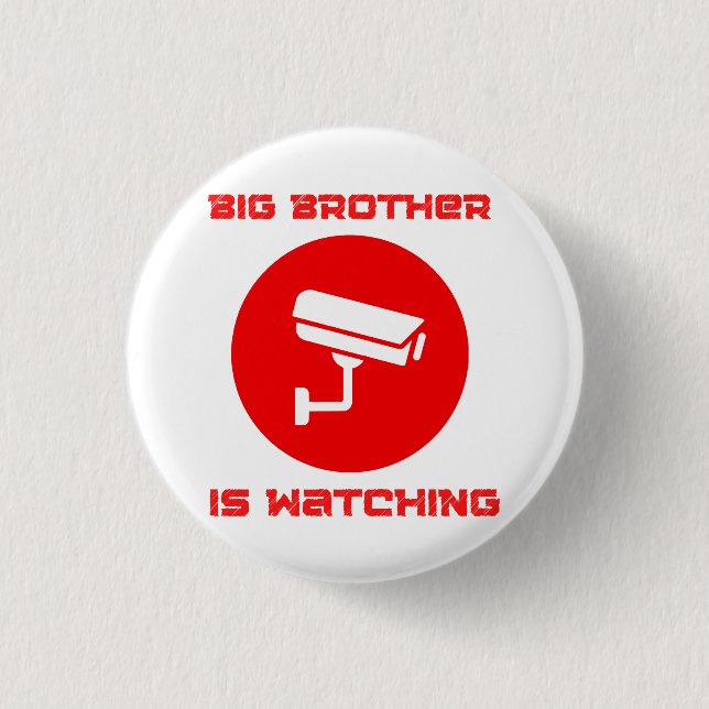 Macaron Rond 2,50 Cm Big Brother regarde 1984 ingsoc (Devant)