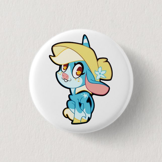 Macaron Rond 2,50 Cm Billie sur un bouton (Devant)