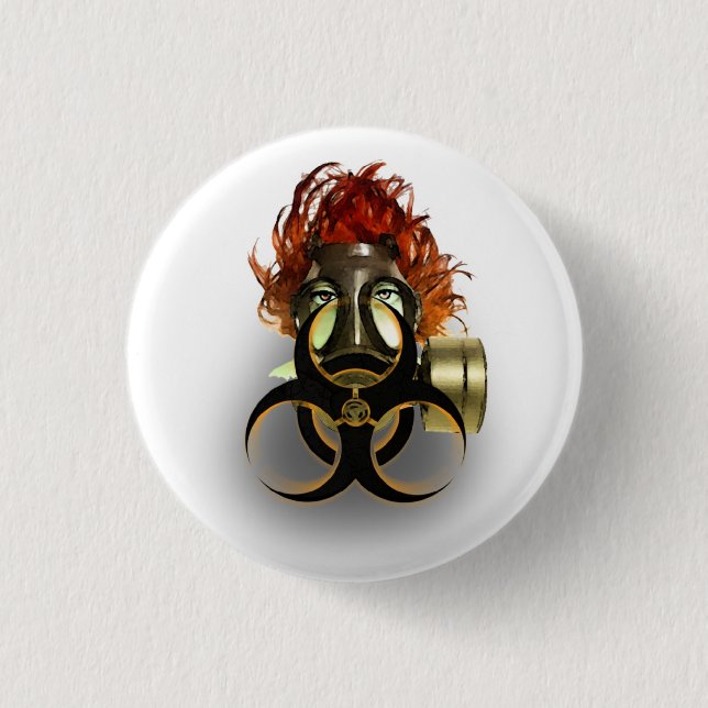 Macaron Rond 2,50 Cm </biohazard> insigne (Devant)
