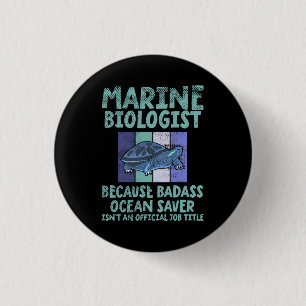 Macaron Rond 2,50 Cm Biologiste marin Biologie marine