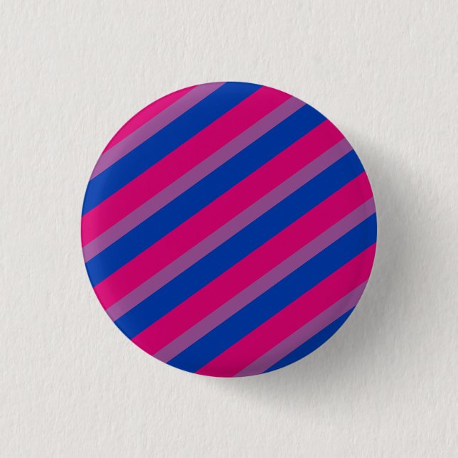Macaron Rond 2,50 Cm Bisexual Flag Stripes | Fierté bisexuelle (Devant)