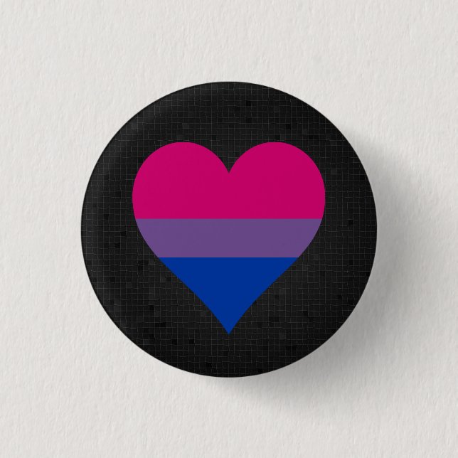 Macaron Rond 2,50 Cm Bisexualité drapeau bouton noir (Devant)