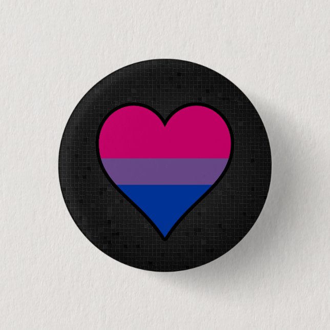 Macaron Rond 2,50 Cm Bisexuality flag black button (Devant)