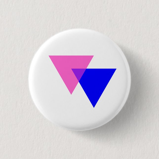Macaron Rond 2,50 Cm Bisexuality symbol button (Devant)