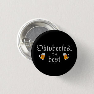 Macaron Rond 2,50 Cm Black Grey Beer Festival Vintage Font Oktoberfest