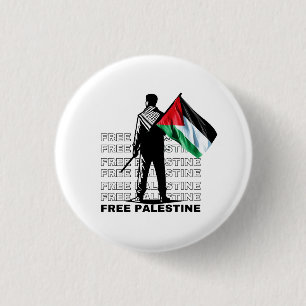 MACARON ROND 2,50 CM BLANC PALESTINE LIBRE