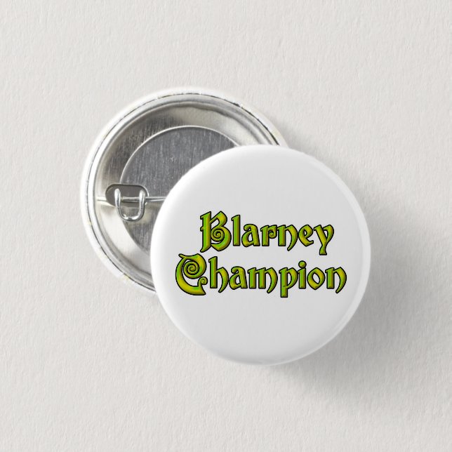 Macaron Rond 2,50 Cm Blarney Champion white small button (Devant & derrière)