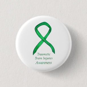 Macaron Rond 2,50 Cm Blessures cérébrales traumatiques - Sensibilisat
