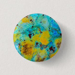 Macaron Rond 2,50 Cm Bleu Chrysocolla Jasper