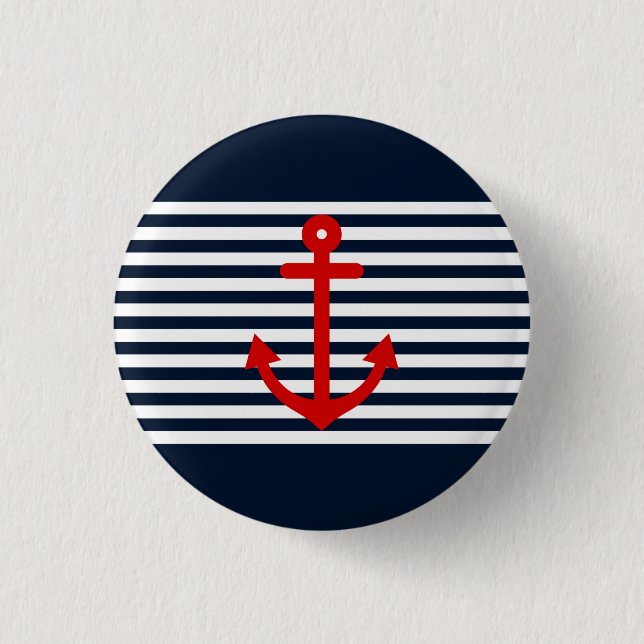 Macaron Rond 2,50 Cm Bleu marine nautique (Devant)