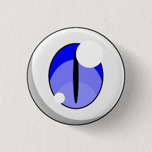 Macaron Rond 2,50 Cm Bleu mignon Fantôme Eyeball
