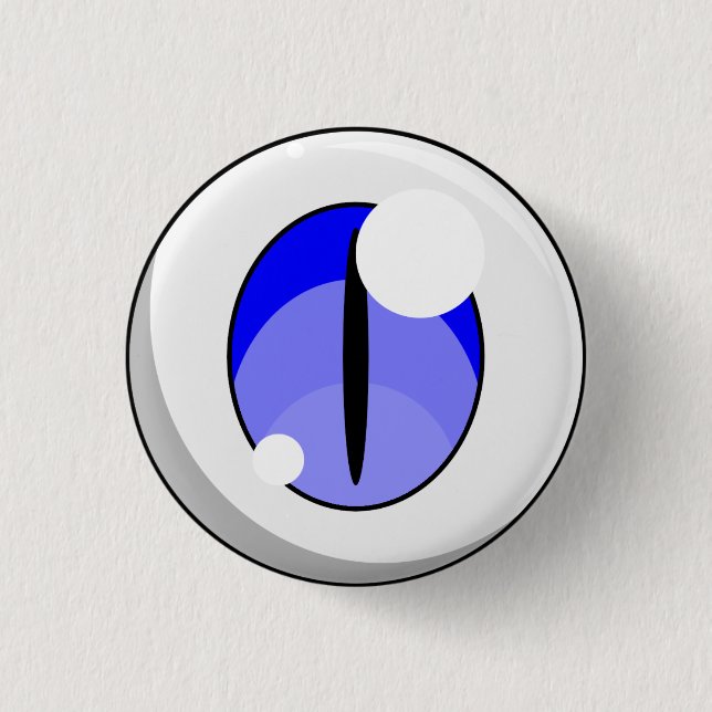 Macaron Rond 2,50 Cm Bleu mignon Fantôme Eyeball (Devant)