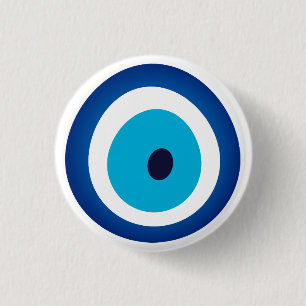 Macaron Rond 2,50 Cm Bleu Oeil Lucky Charme