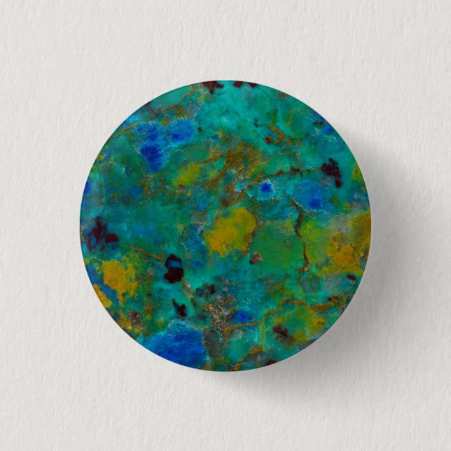 Macaron Rond 2,50 Cm Blue Cliff Chrysocolla (Devant)