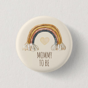 Macaron Rond 2,50 Cm Boho Baby Watercolor Arc-en-ciel Beige Heart bouto