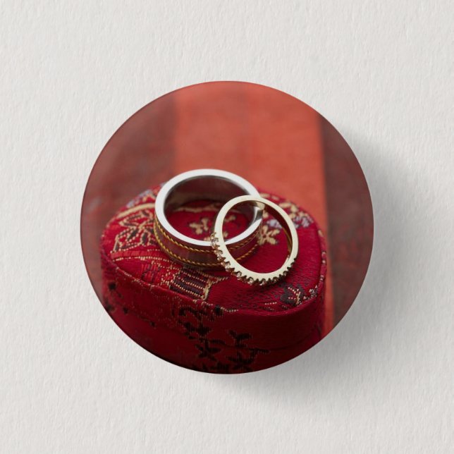 Macaron Rond 2,50 Cm Boîtier de rangement des anneaux mariages (Devant)