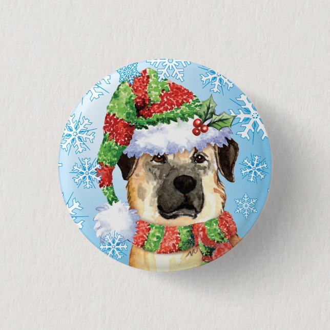 Macaron Rond 2,50 Cm Bon Howlidays Anatolian Shepherd Pinback Button (Devant)