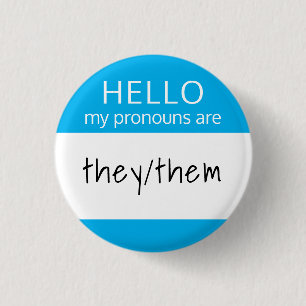 Macaron Rond 2,50 Cm BONJOUR D'ACCUEIL personnalisé Mes pronouns sont 
