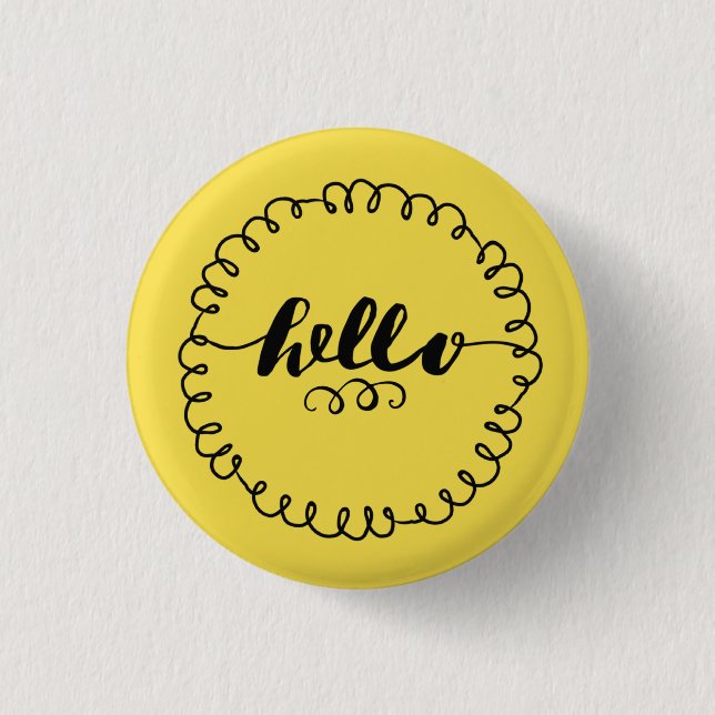 Macaron Rond 2,50 Cm Bonjour Pin de talent (Devant)