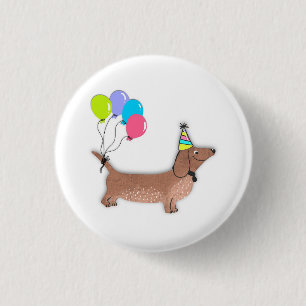 Macaron Rond 2,50 Cm bonjour saucisse chien dachshund amoureux des chie