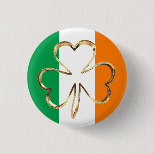 Macaron Rond 2,50 Cm Bonne St. Patrick's Day Irlandais Drapeau Shamrock