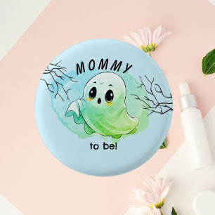 Macaron Rond 2,50 Cm Boo Baby shower Halloween Bleu à thème mignonne fê