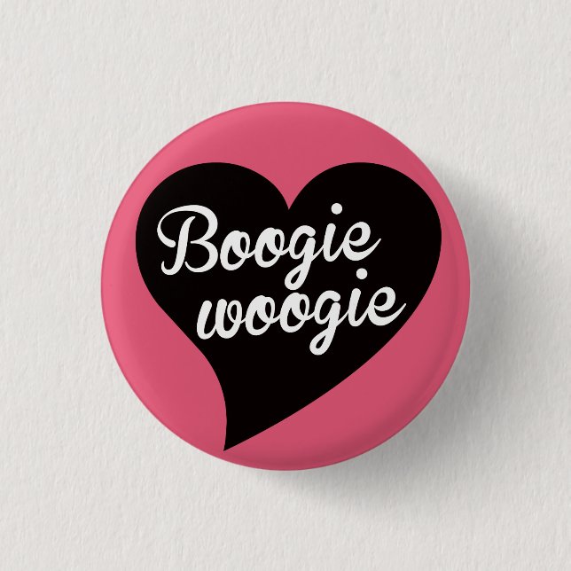 Macaron Rond 2,50 Cm Boogie Woogie Black Heart Punch (Devant)