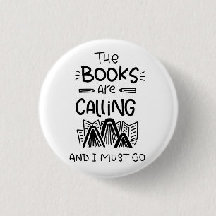 Macaron Rond 2,50 Cm Book Lover, Bookworm, Librarian Button