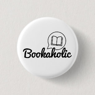 Macaron Rond 2,50 Cm Bookaholic Text Bookworm Book Lover Citation Lectu
