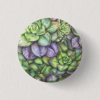 Macaron Rond 2,50 Cm Botanical Colorful Illustration Button
