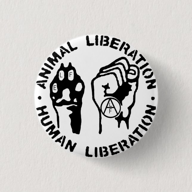 Macaron Rond 2,50 Cm Bottom libération animale (Devant)