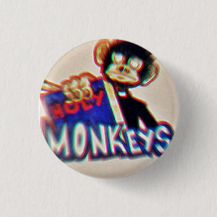 Macaron Rond 2,50 Cm Botton Holy Monkeys