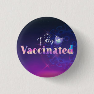 Macaron Rond 2,50 Cm Bouclier holographique entièrement vacciné